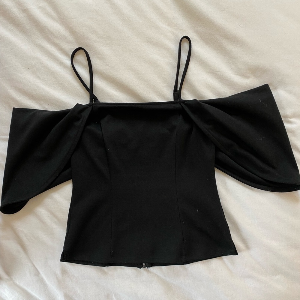 Anthropologie black off the shoulder top